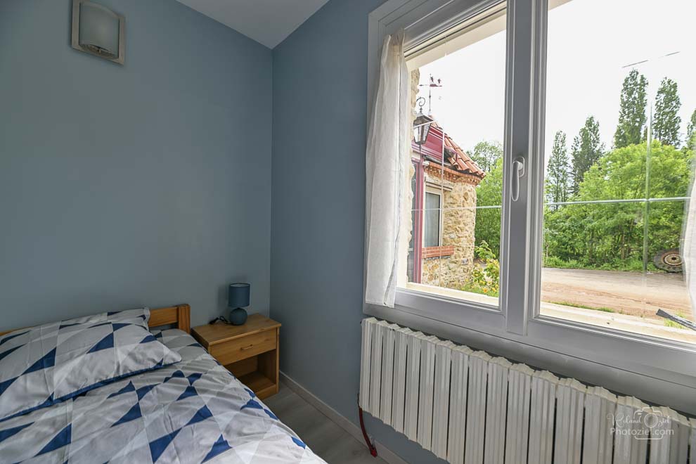 Chambre du gîte avec vue sur la Nature