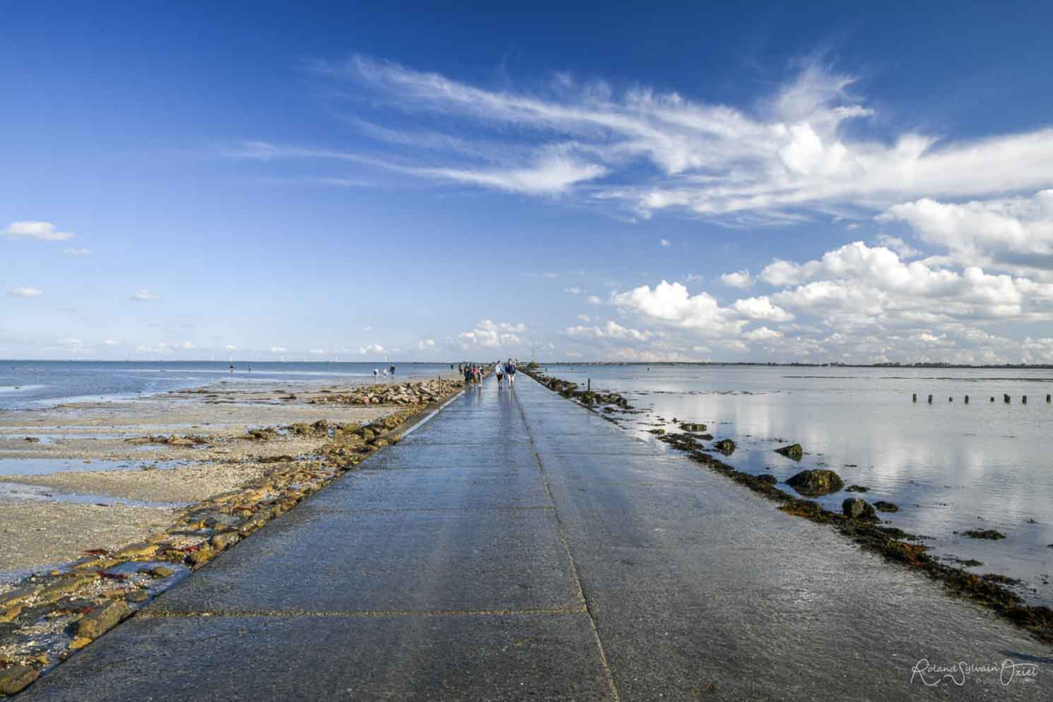 Traversée du Passage du Gois à marée basse