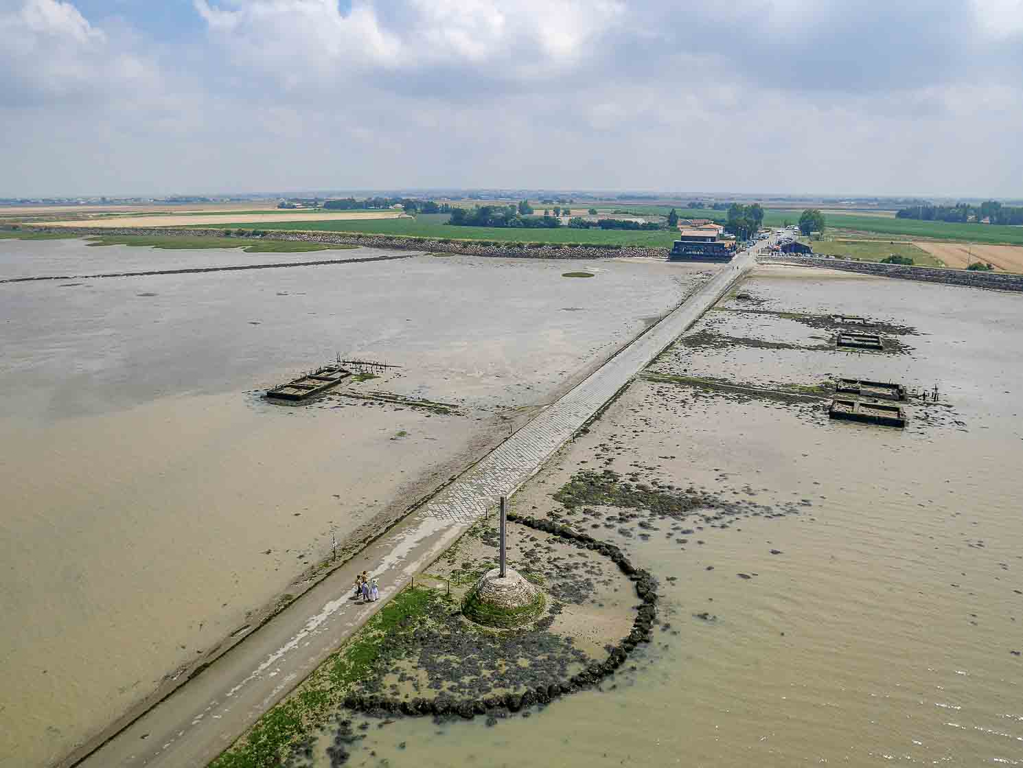 Le passage du Gois vu du ciel